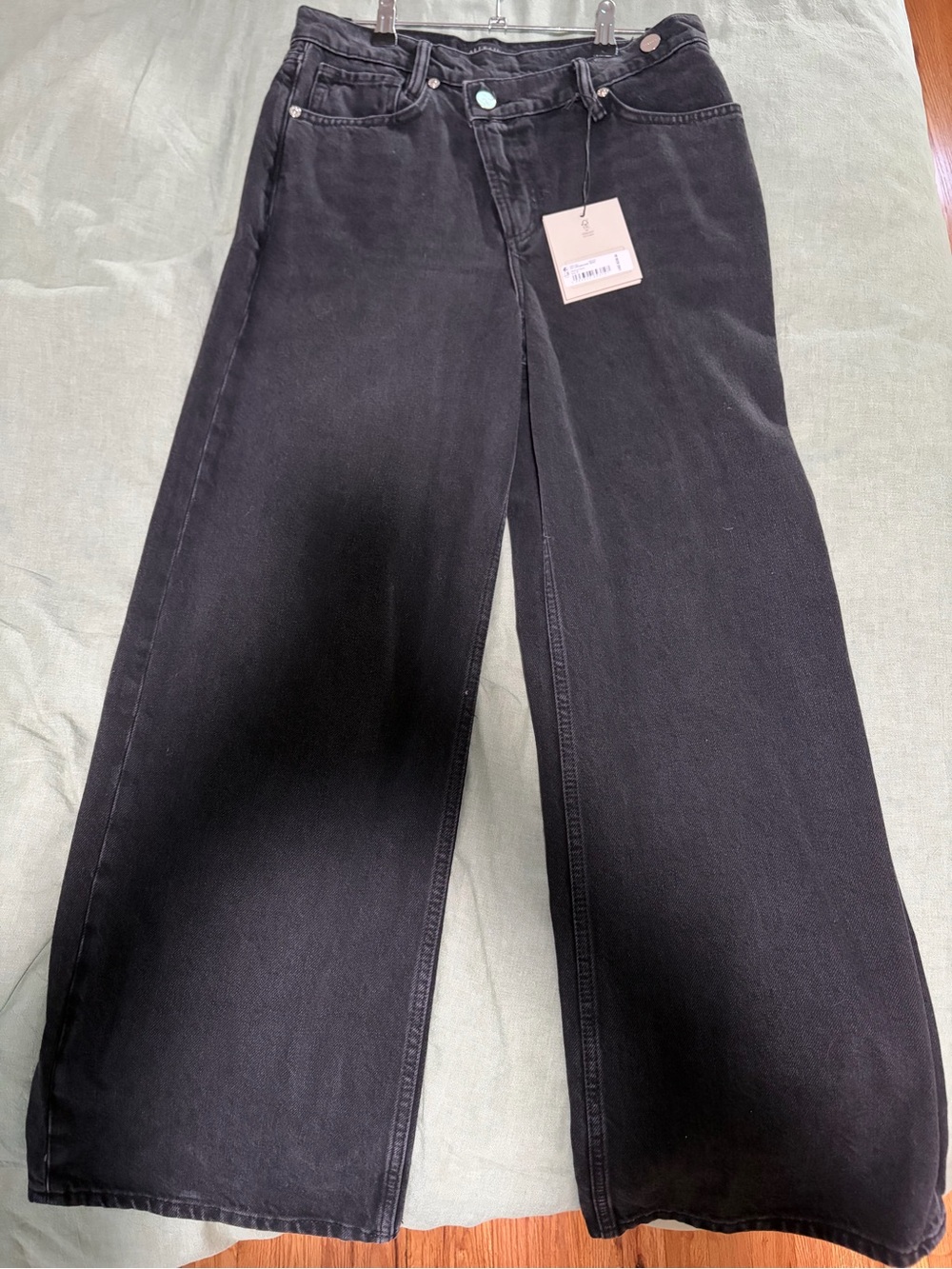 AllSaints AKI Wide Leg Jeans W25 Black